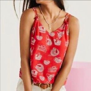 ❄️CAbi Top Cami Red Limited Edition Nantucket Women’s Sz XS  X Small